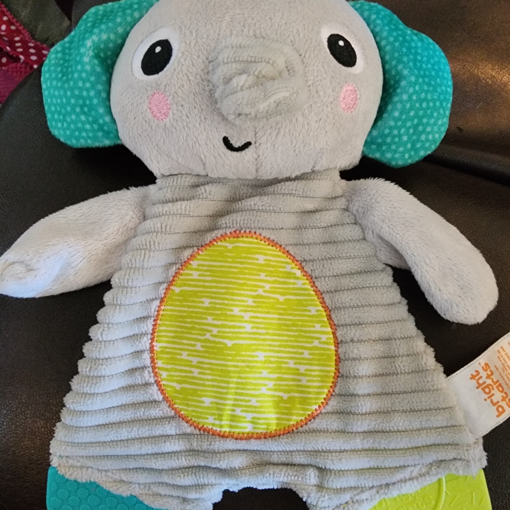 Gray and Green Baby Elephant Toy